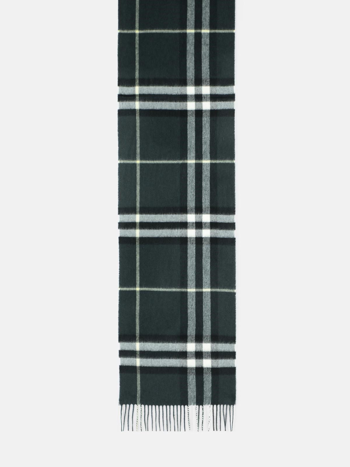 GREEN CASHMERE SCARF - 2