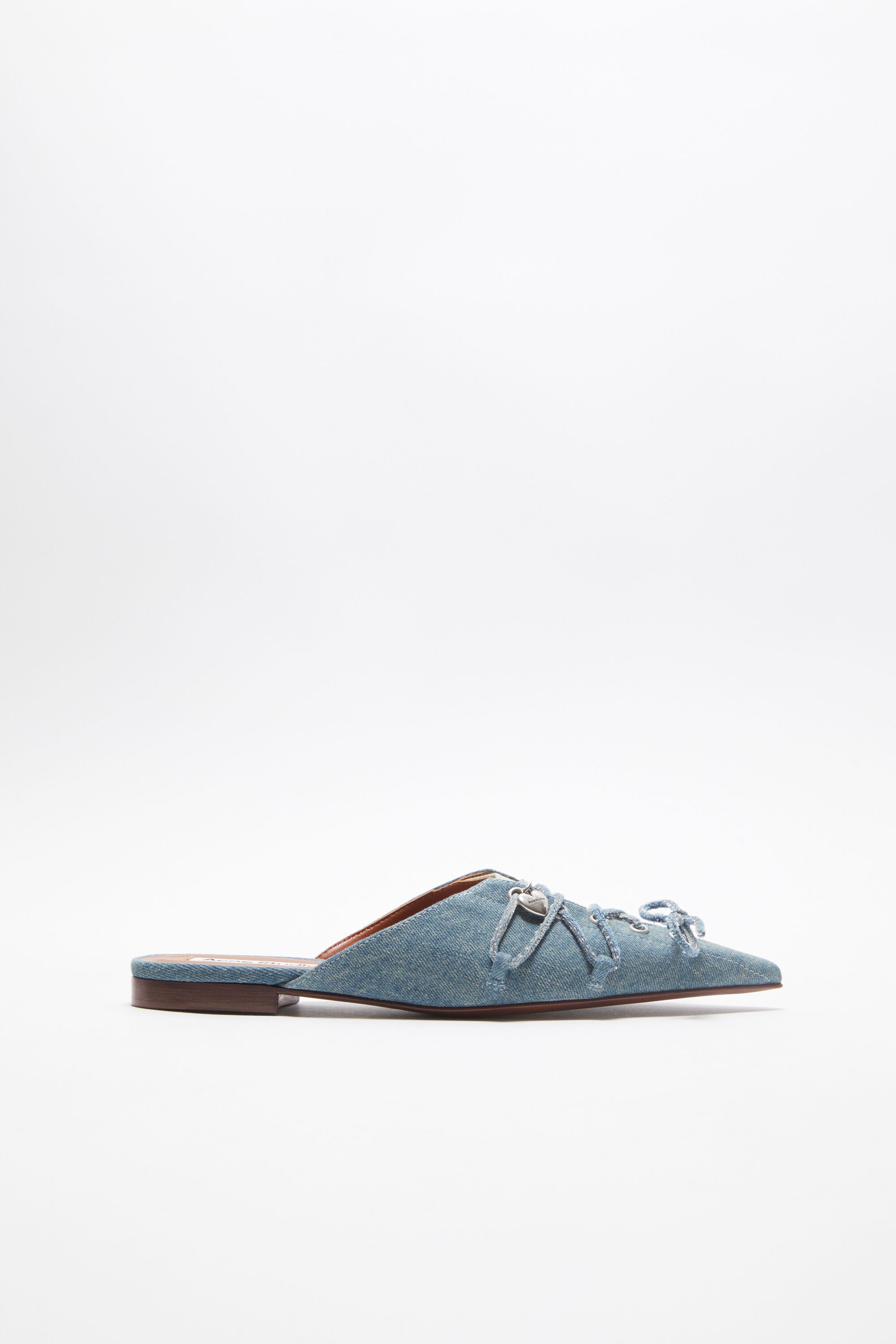 Lace-up mules - Dusty blue - 1