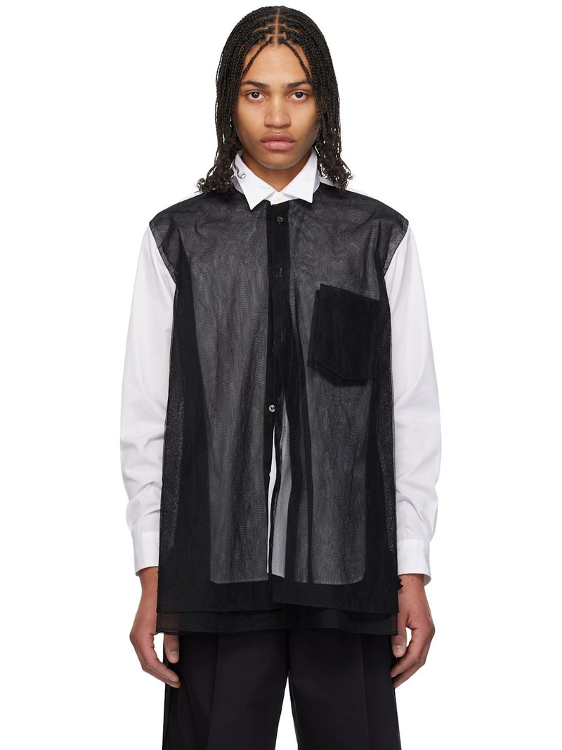 White & Black Layered Shirt 1