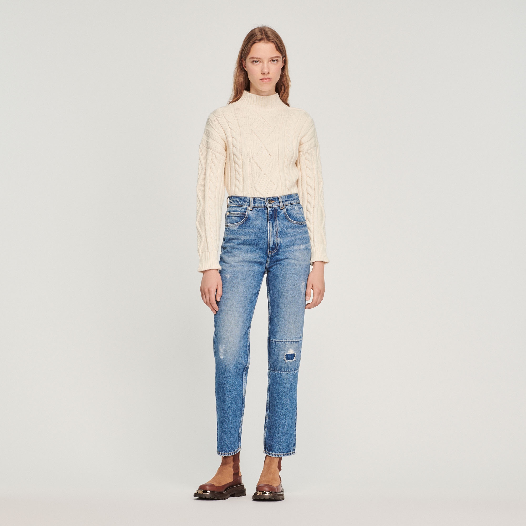 Ripped straight-leg jeans - 3