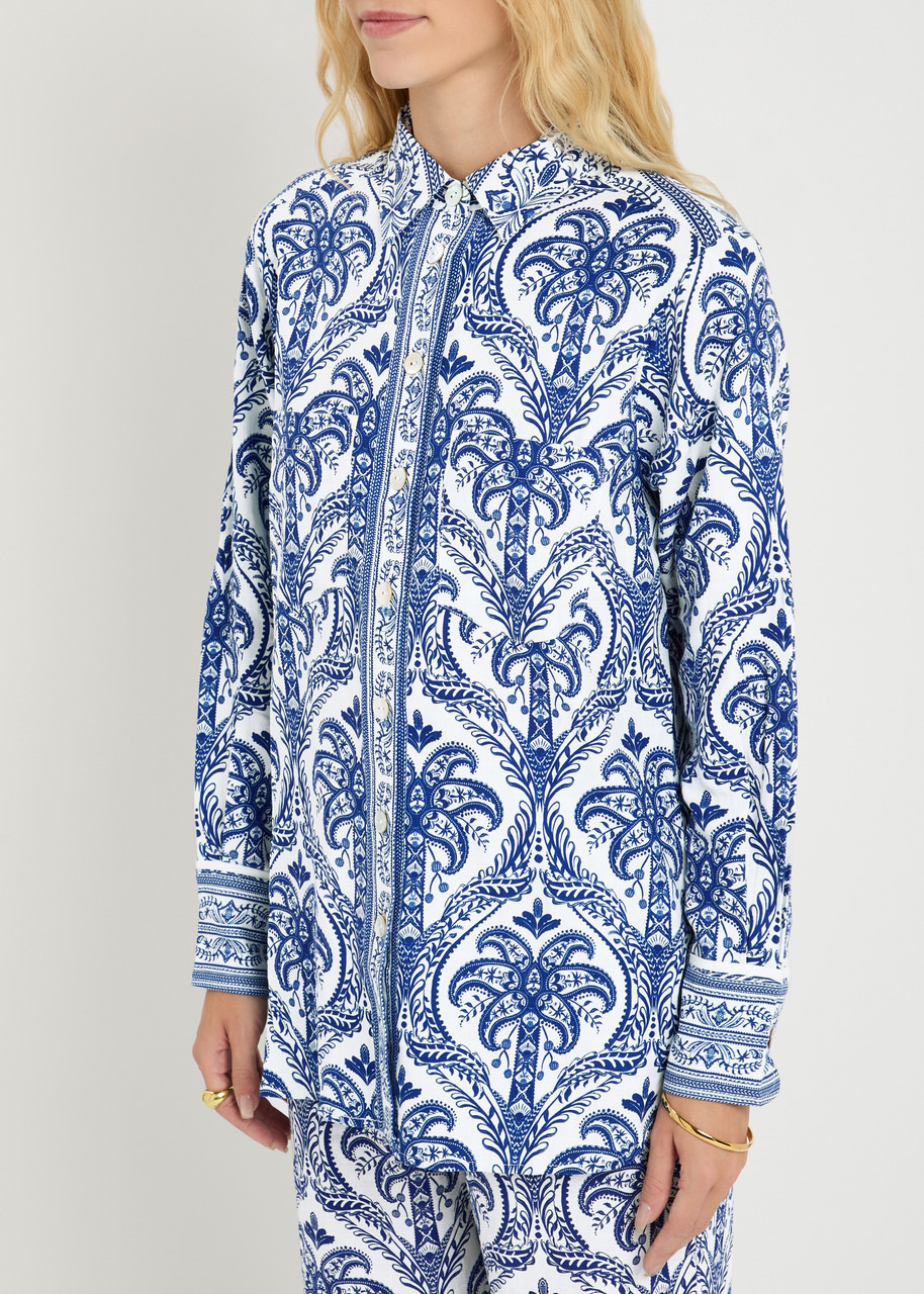 Farm Rio Tropical Printed Linen-blend Pyjama Shirt - 2