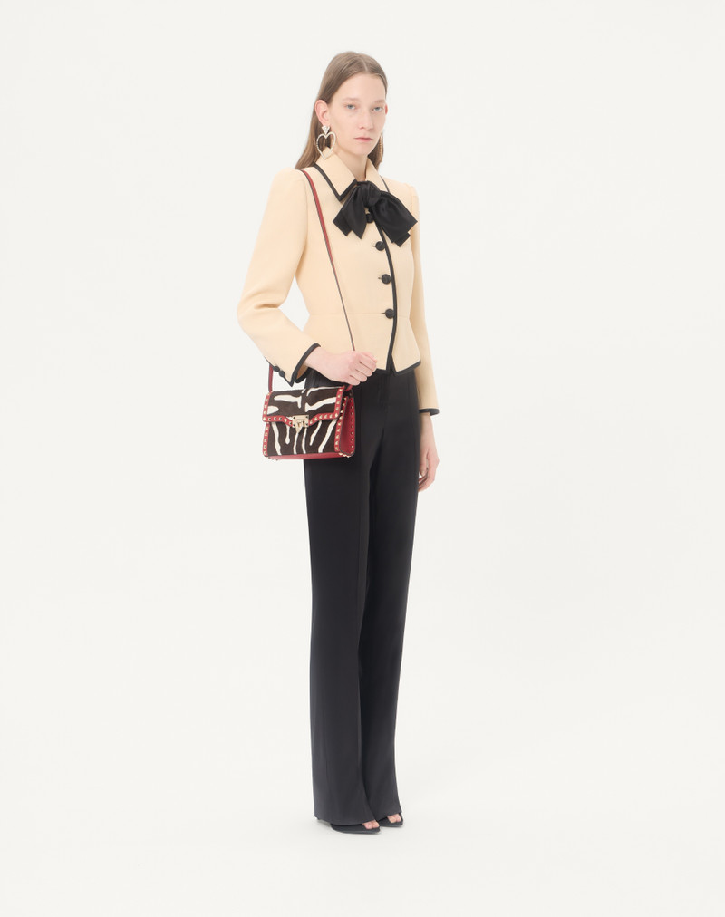 VALENTINO GARAVANI ROCKSTUD SMALL SHOULDER BAG IN PONY-EFFECT CALFSKIN 2