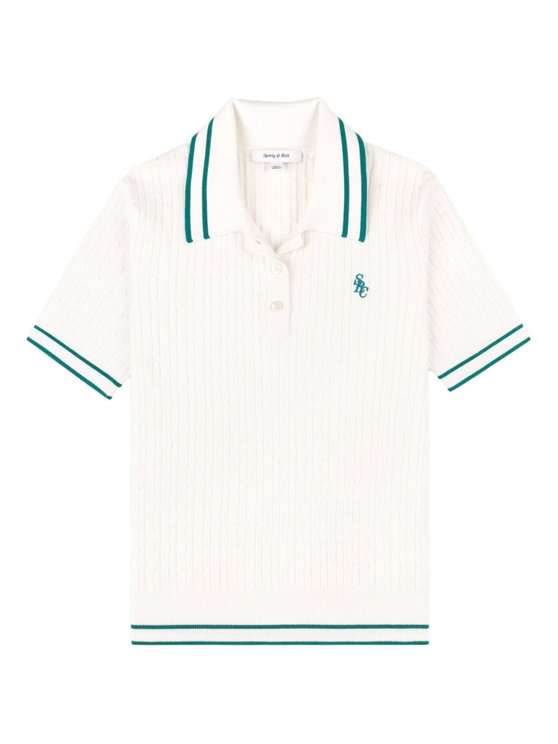 cable-knit polo shirt 1