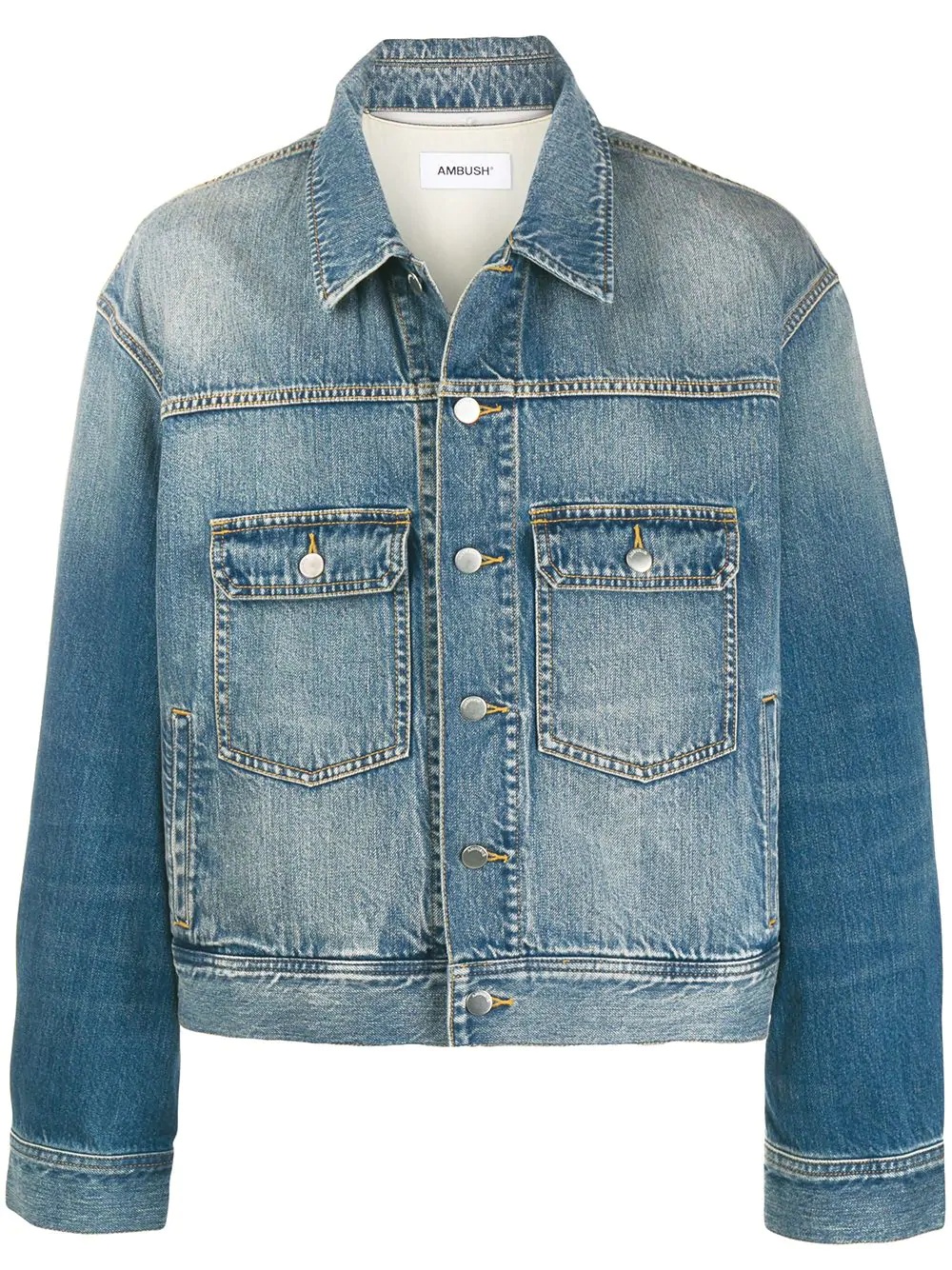 logo denim jacket - 1