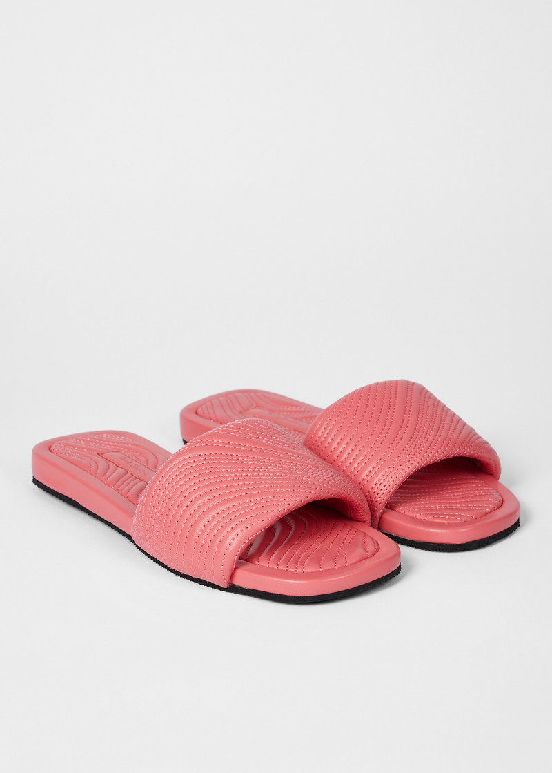 Women's Coral 'Laurel' Leather Sliders 4