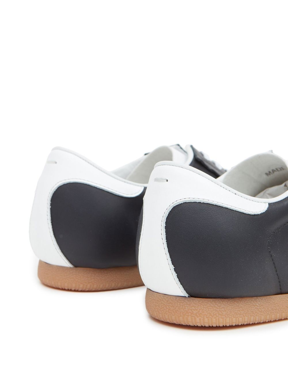 low-top leather sneakers - 5