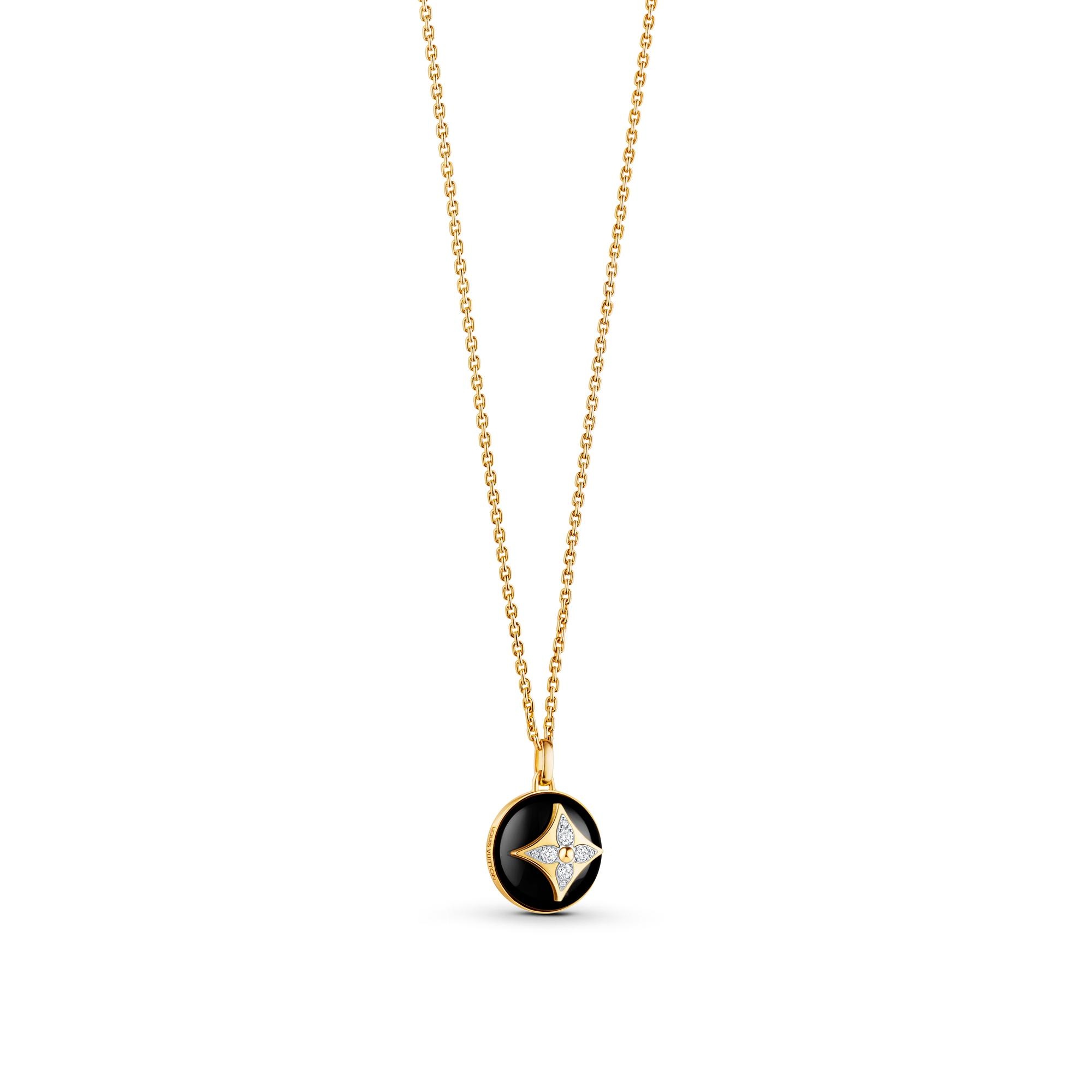 B Blossom Medallion, Yellow Gold, White Gold, Onyx And Diamonds - 3