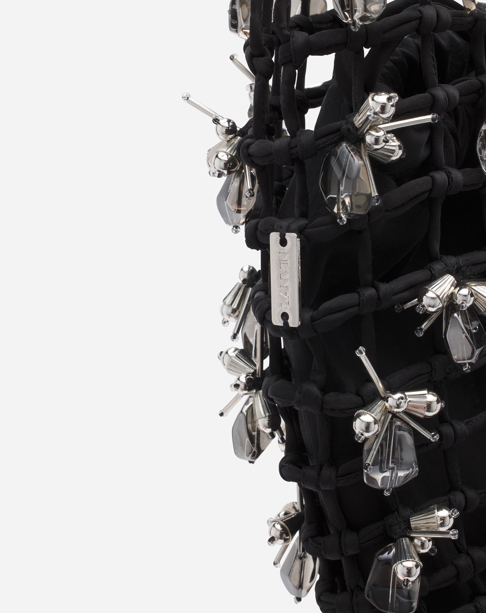 MACRAME BY LANVIN EMBROIDERED SATIN BAG - 4