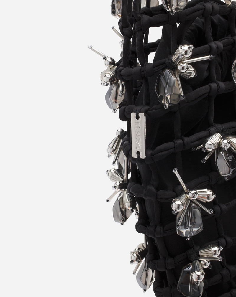 MACRAME BY LANVIN EMBROIDERED SATIN BAG 4