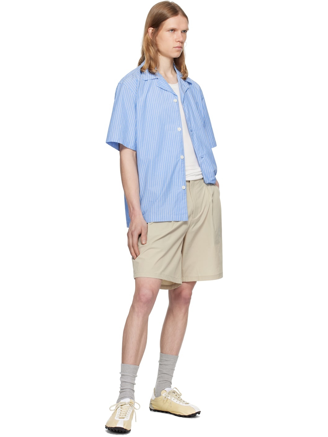 Blue Mads Poplin Stripe SS Shirt - 4
