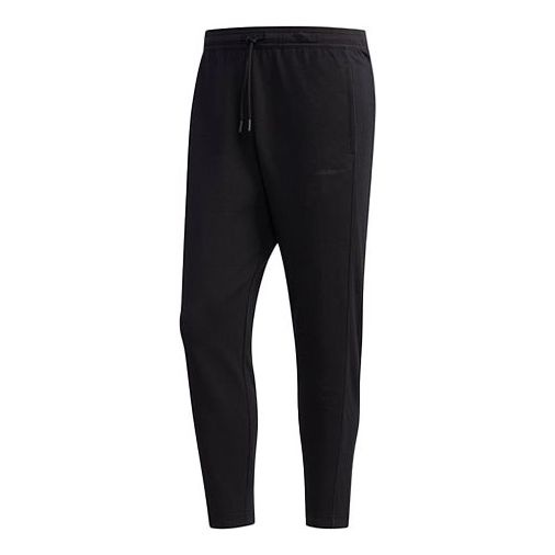 adidas neo logo Casual Sports Pants Black EJ7078 - 1