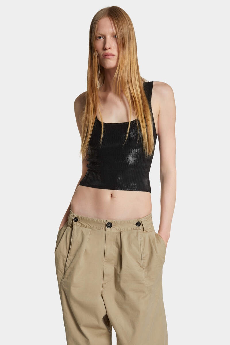 COATED KNIT TANK TOP - 3