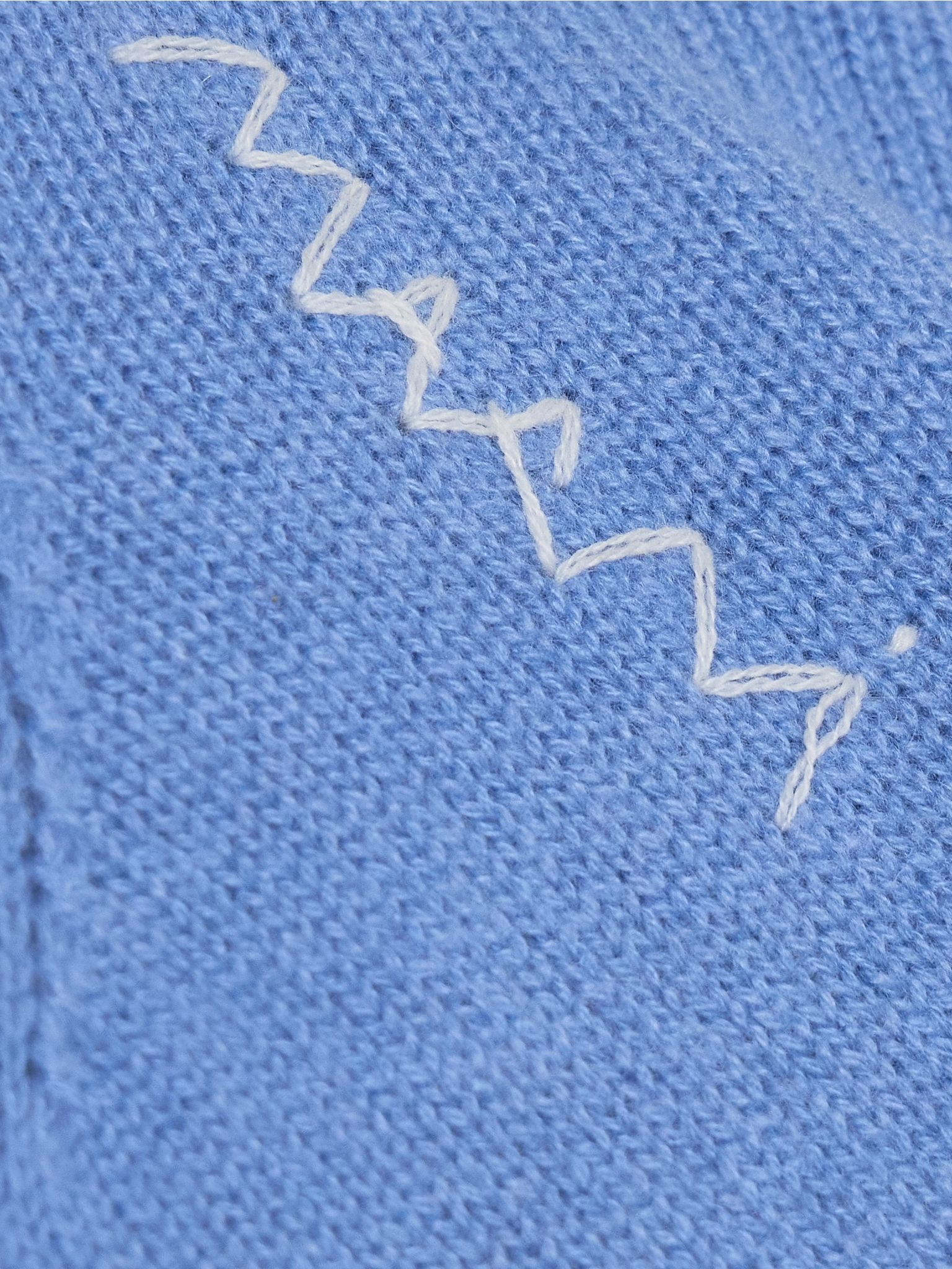 Embroidered cashmere sweater Blue - 5