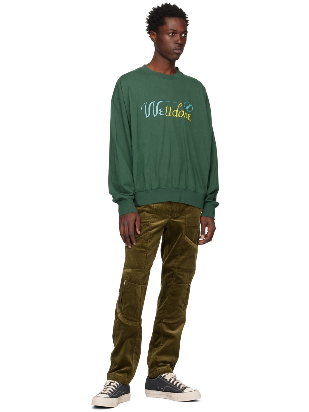 Green Cursive Sweatshirt - 4