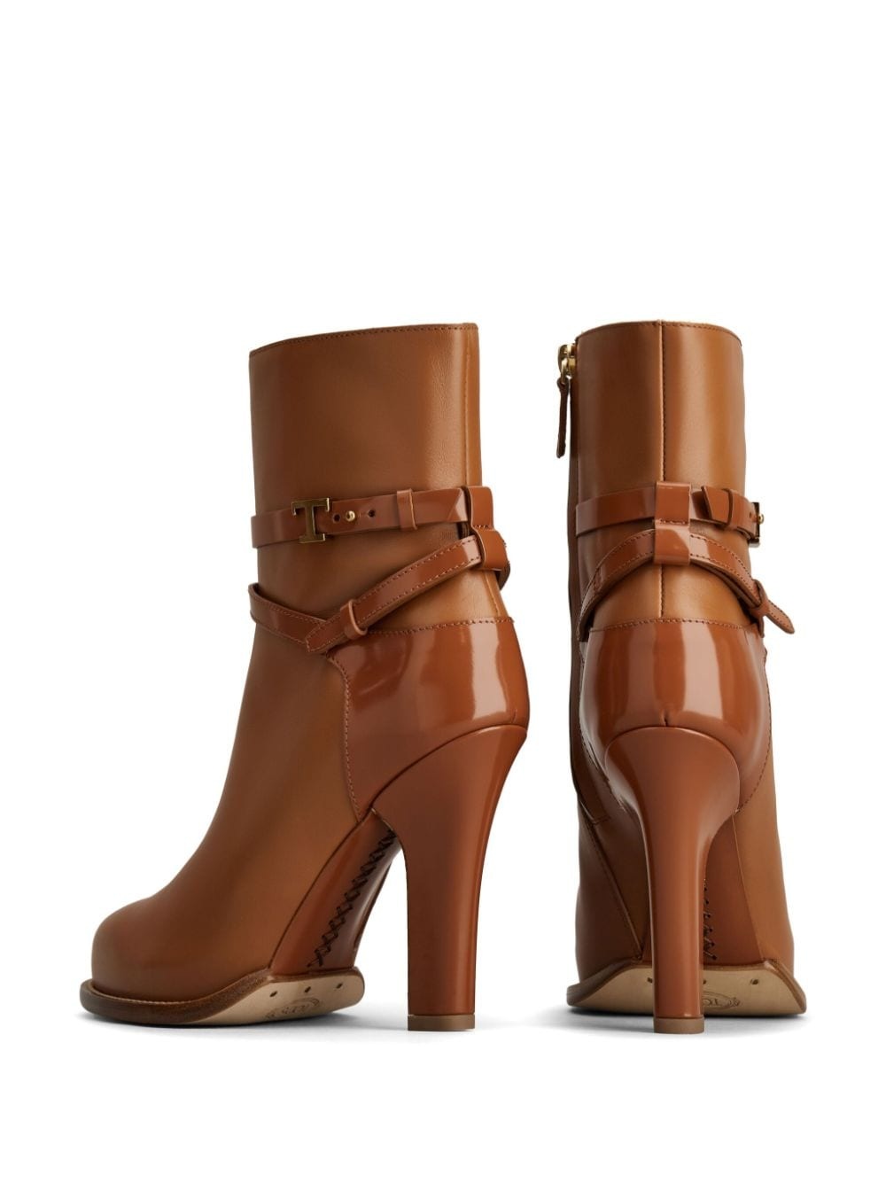 105mm leather ankle boots - 3