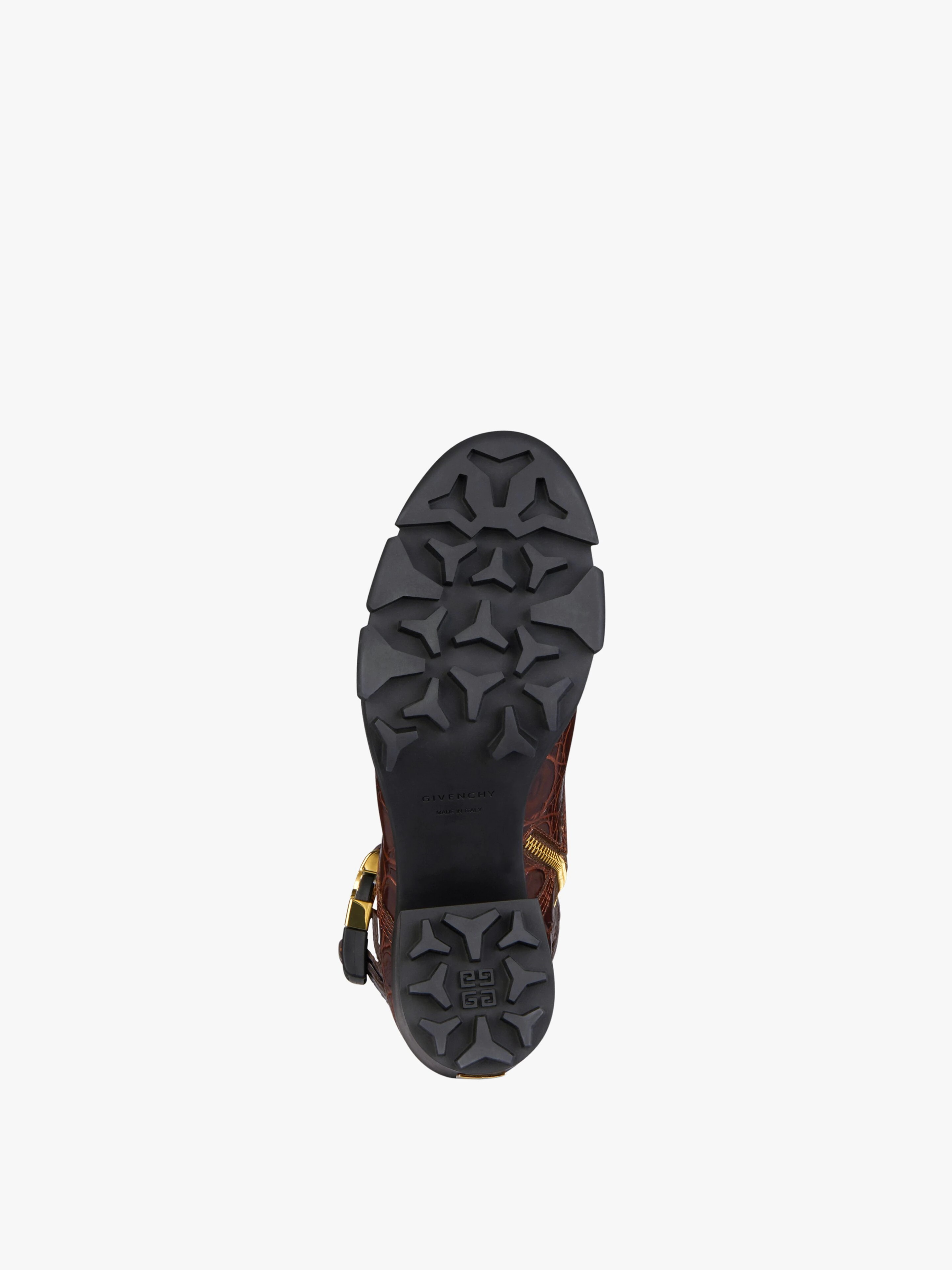 TERRA BOOTS IN CROCODILE EFFECT LEATHER - 4