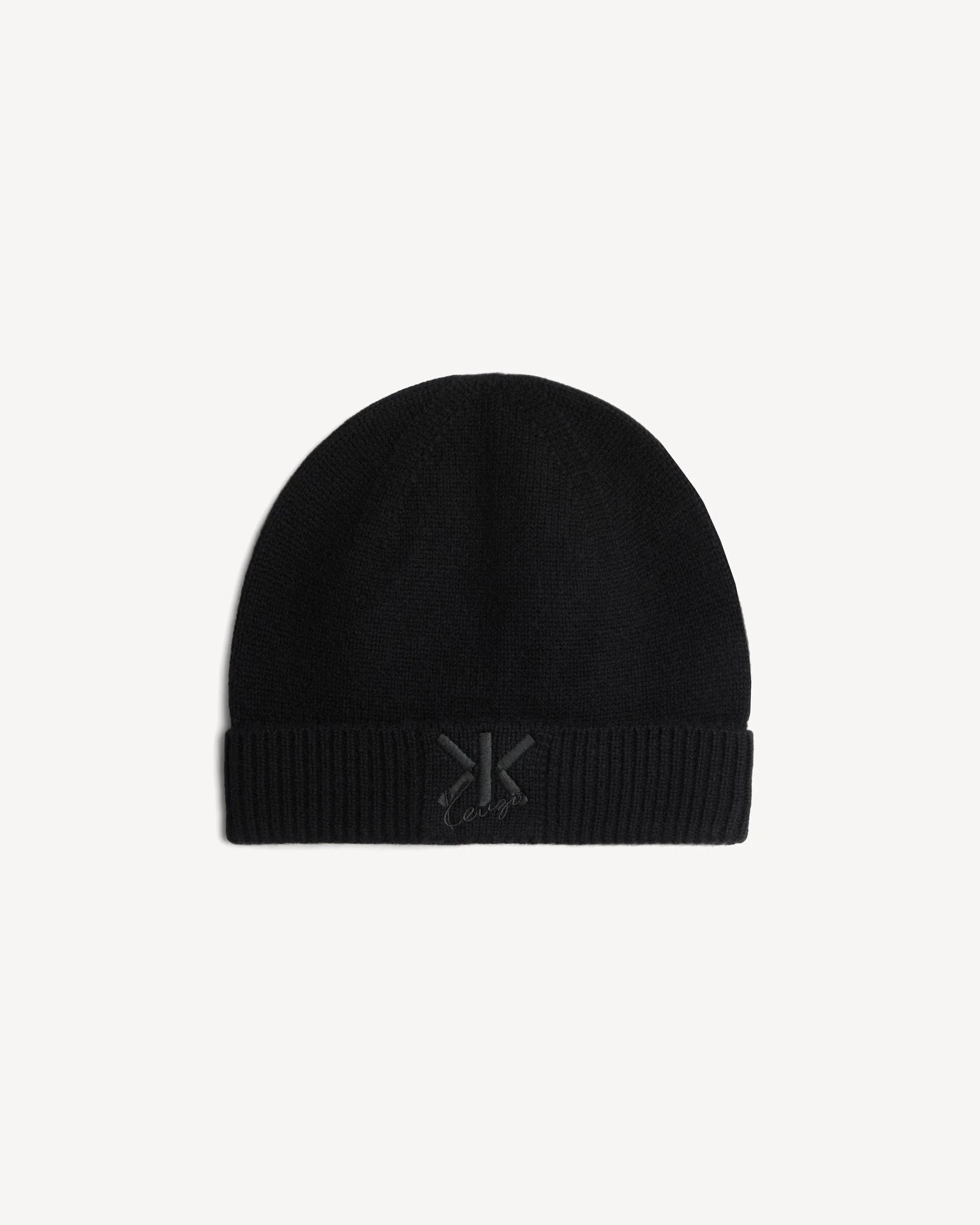 'KENZO Double K' embroidered beanie in wool and cashmere - 1