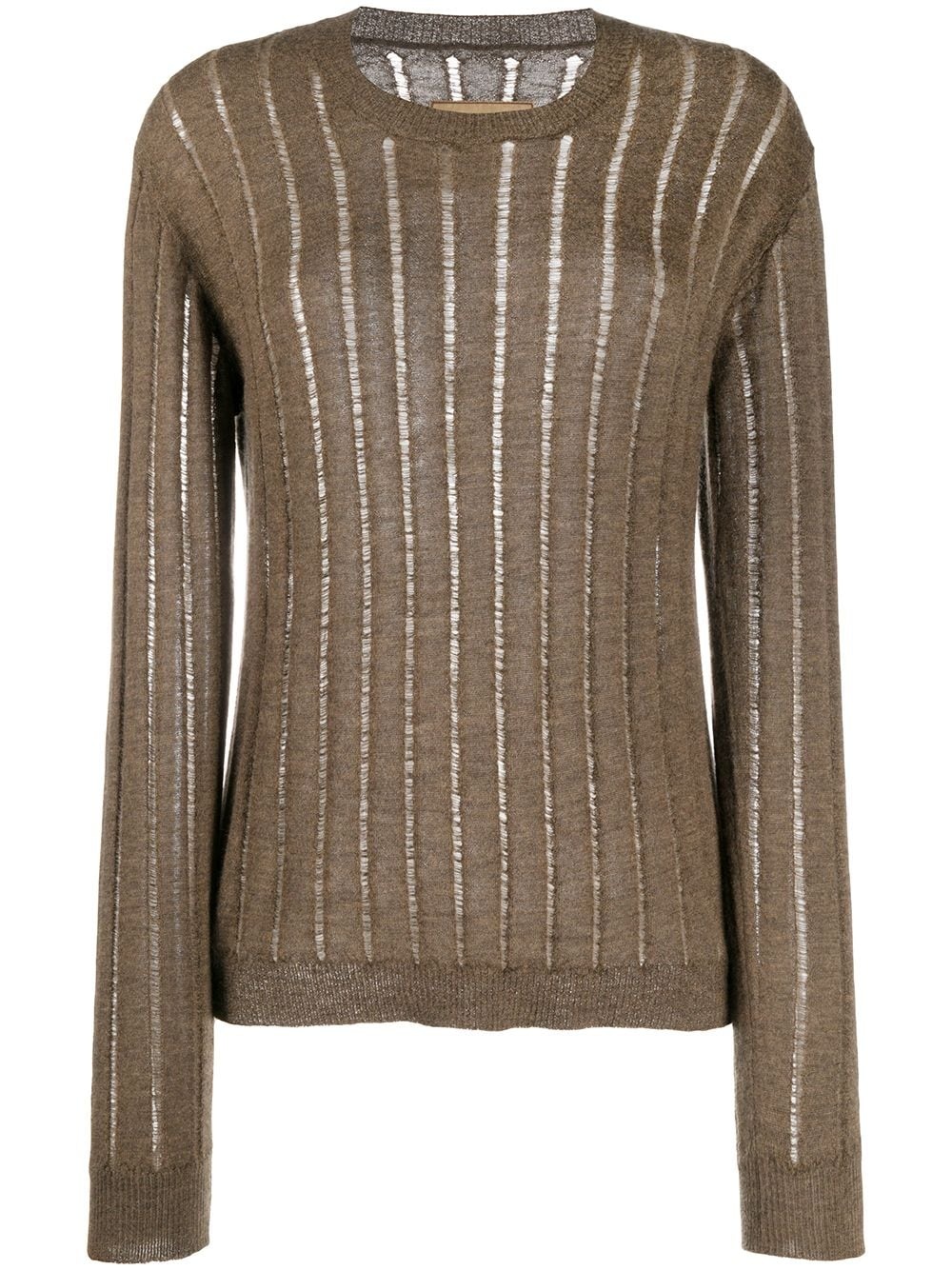 ribbed cashmere jumper - 1