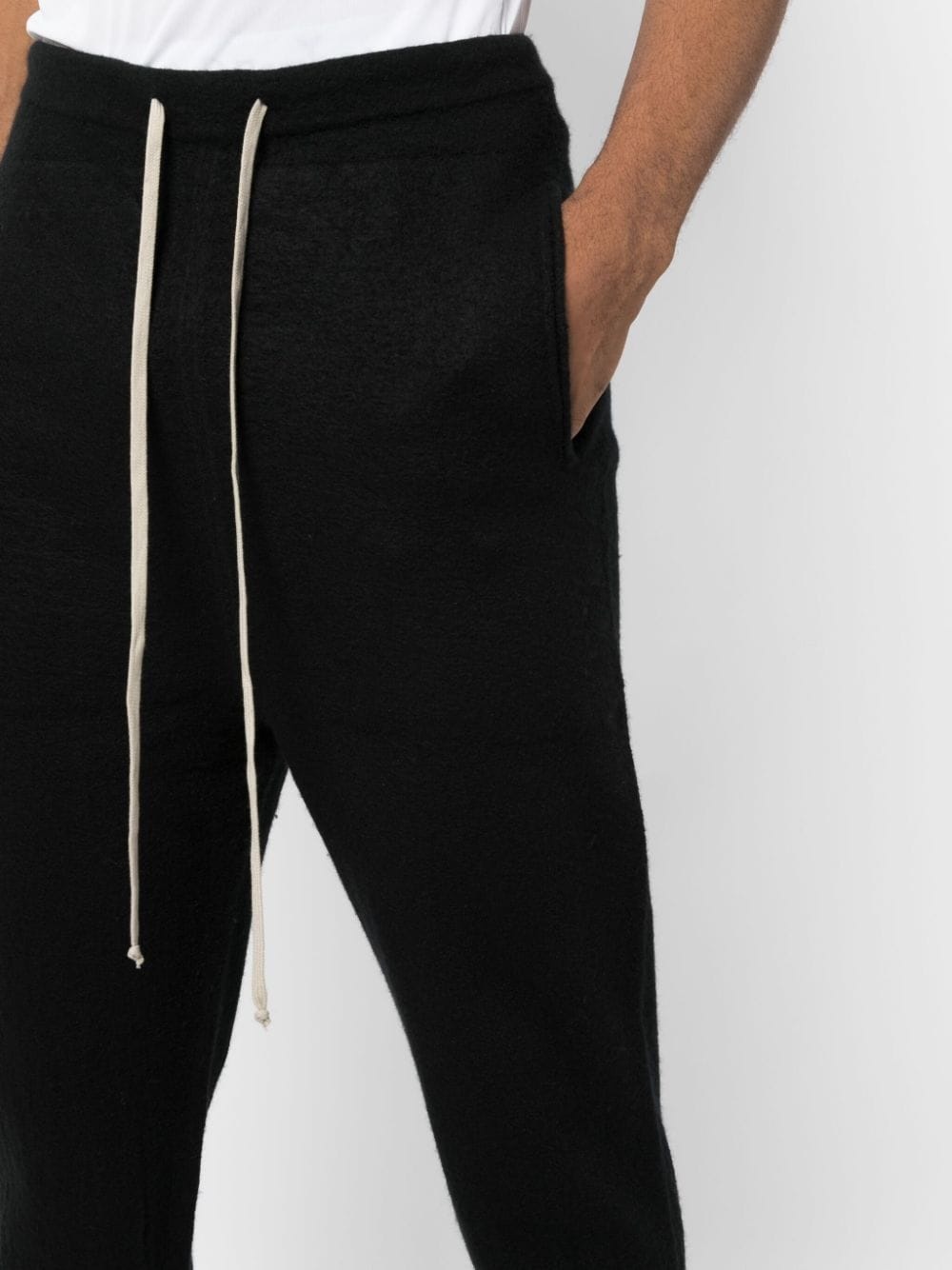 drawstring-waist cashmere trousers - 5