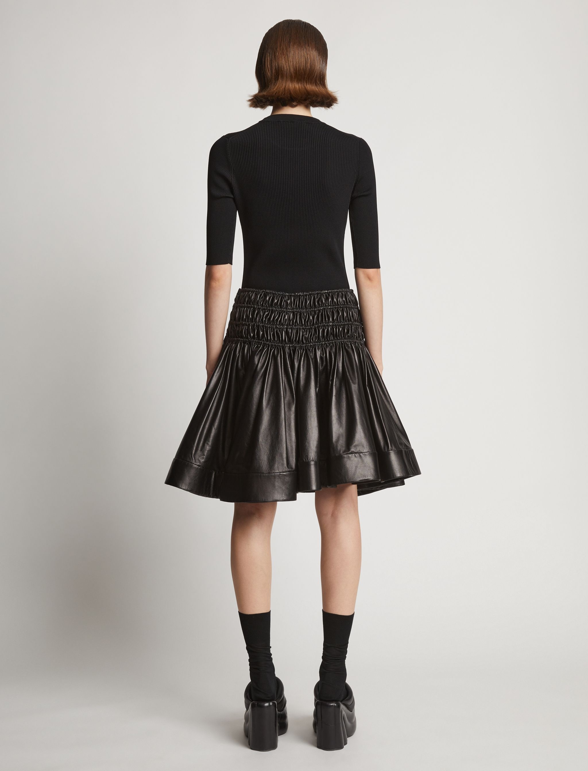 Plonge Leather Skirt - 4