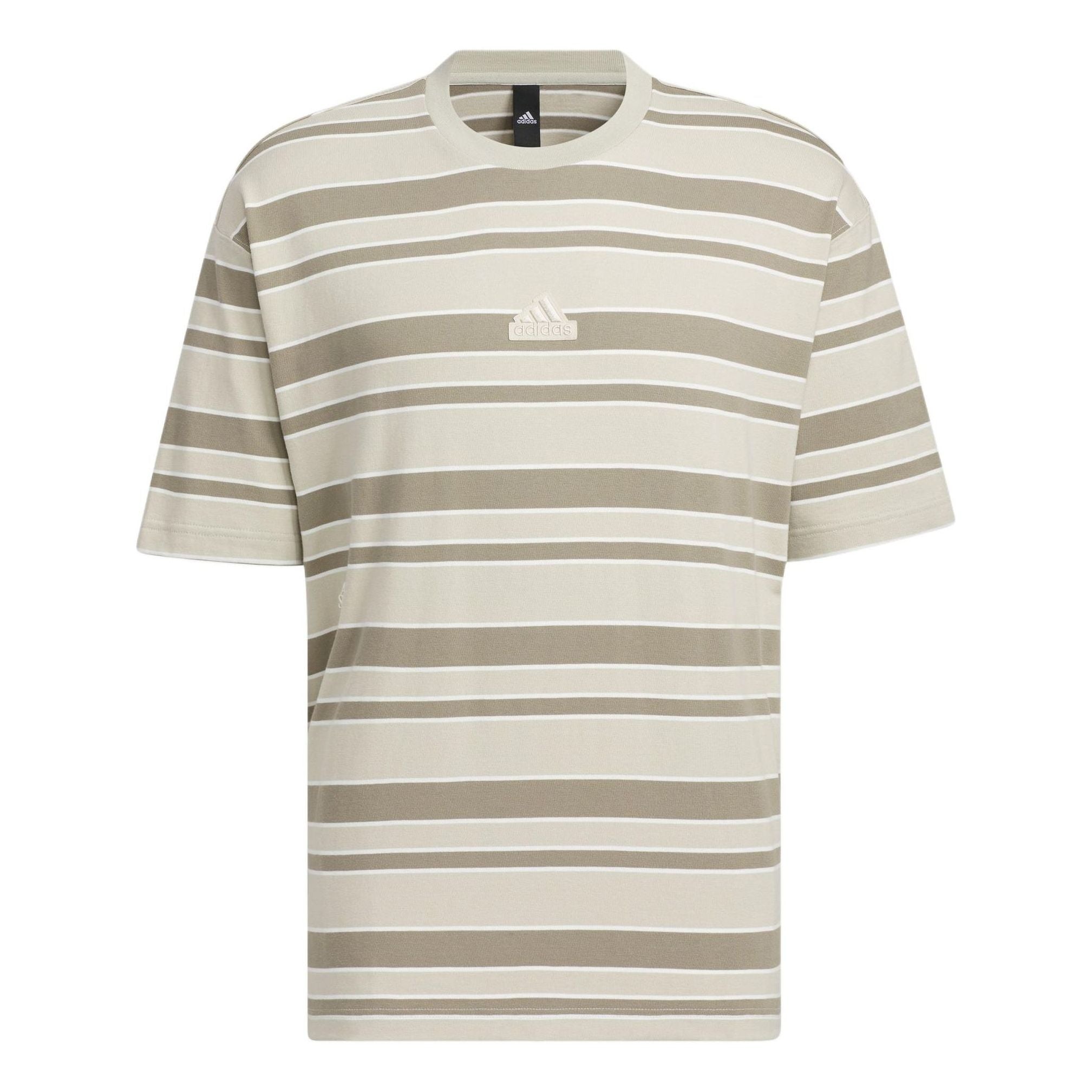 adidas Sportswear FL Stripe T-Shirt 'Tan Olive Green' IT3928 - 1