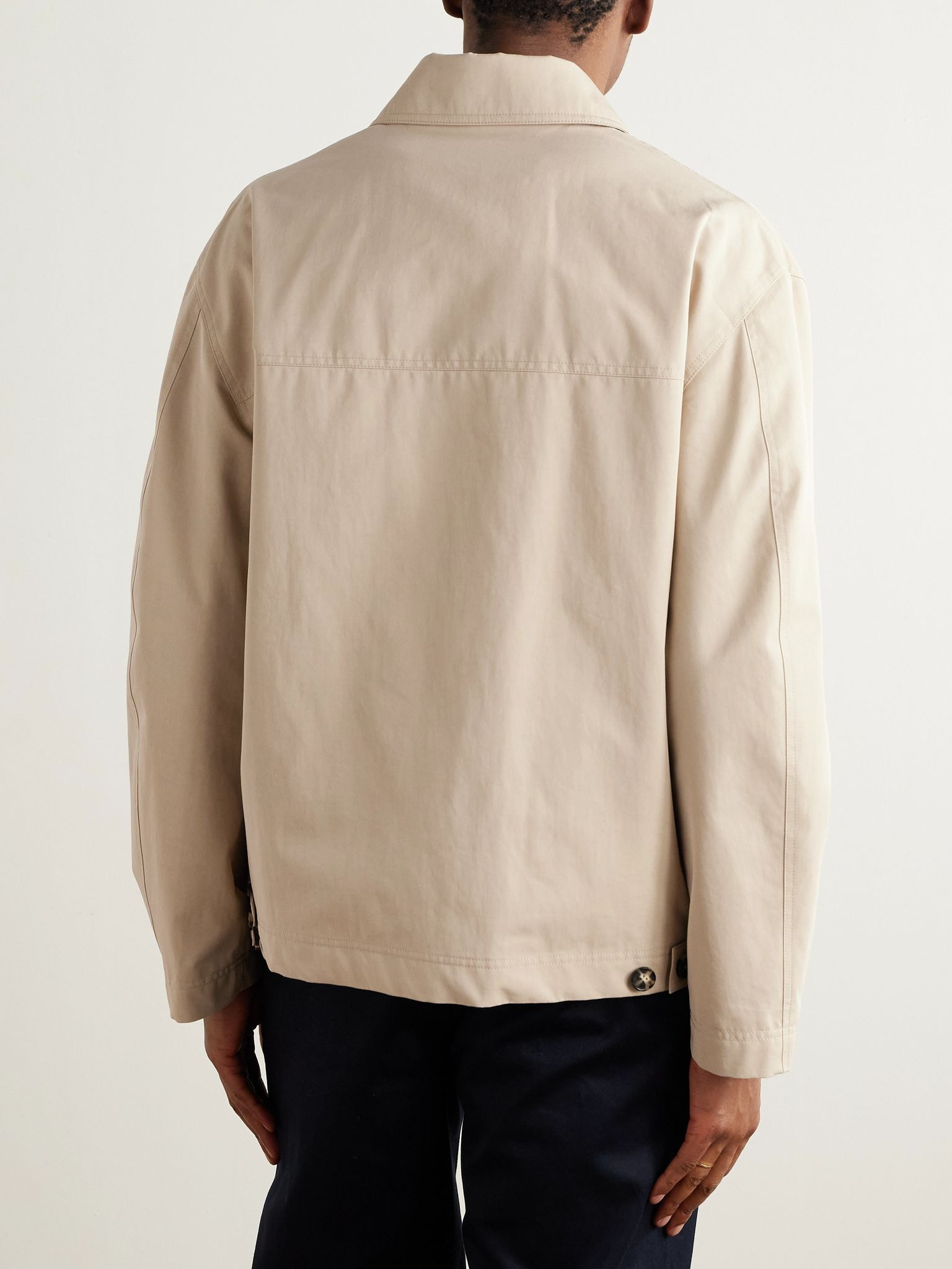 Rudolf Rain System® Cotton-Blend Gabardine Blouson Jacket Beige - 4