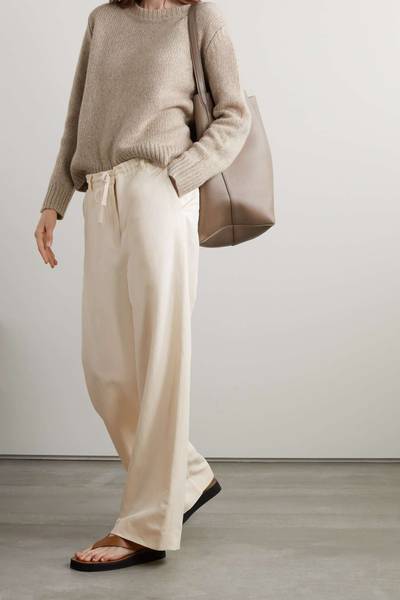 The Row Dandy silk and linen-blend canvas wide-leg pants outlook