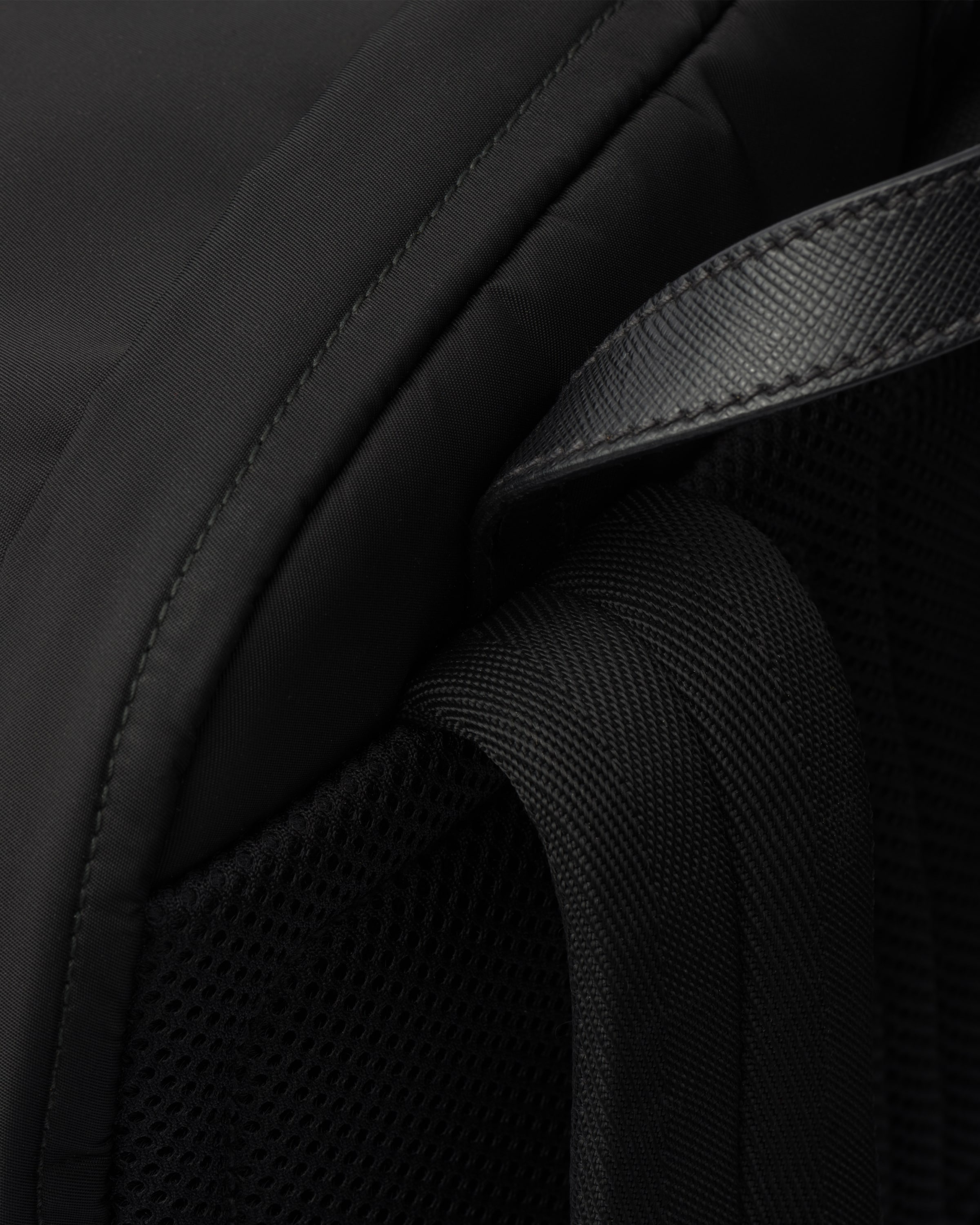 Re-Nylon and Saffiano leather backpack - 6