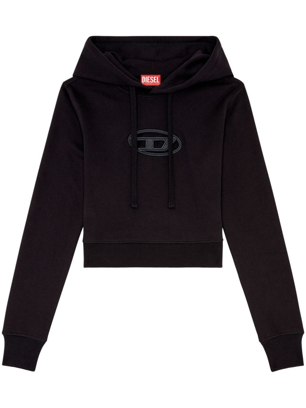 logo-patch drawstring hoodie - 1