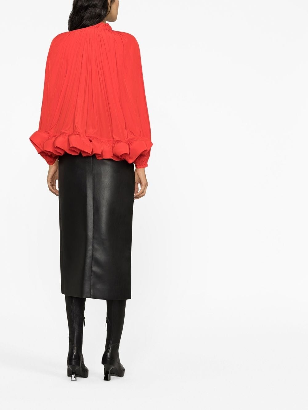 ruffled gathered blouse - 3