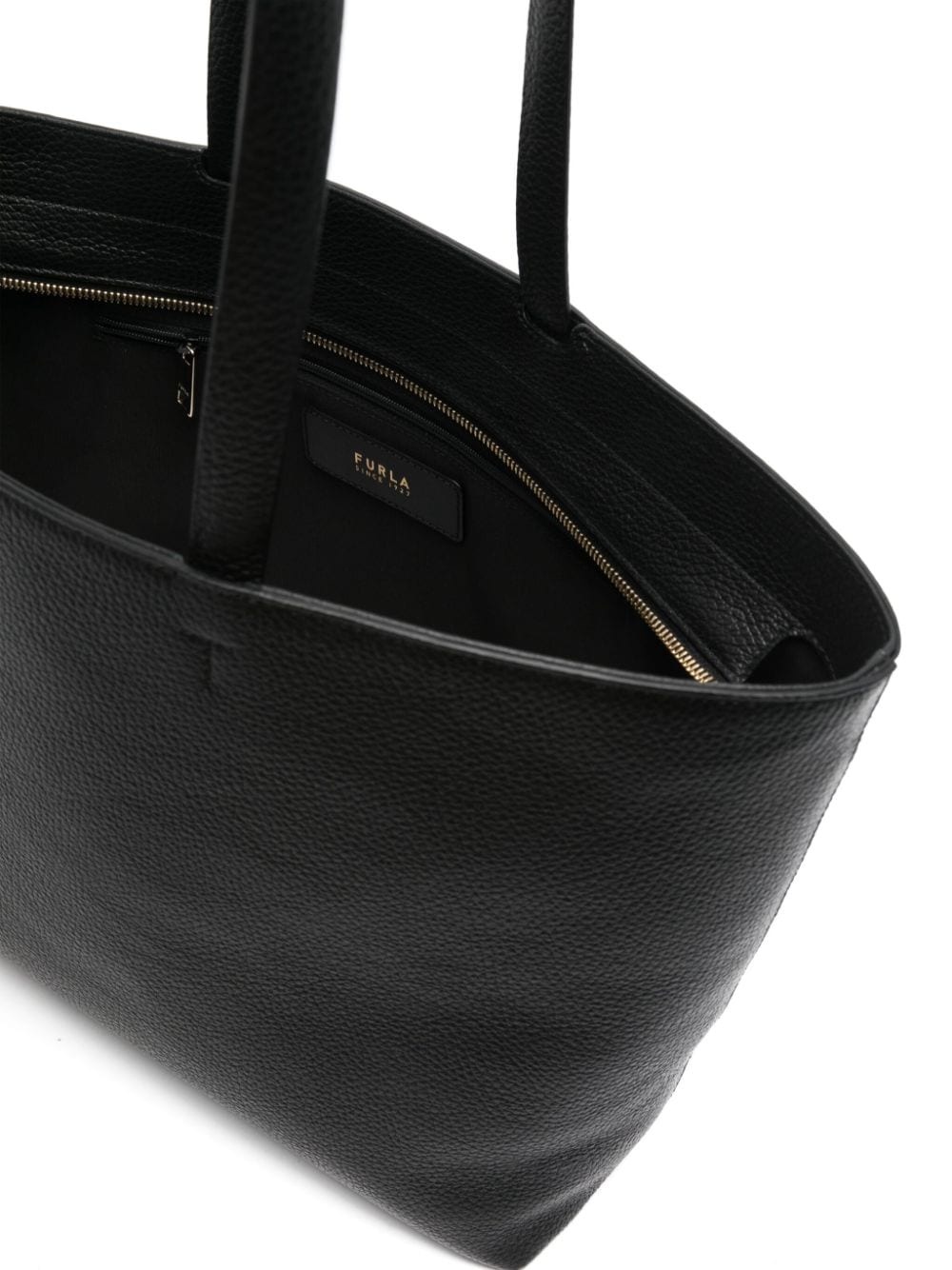 logo-debossed leather tote bag - 5