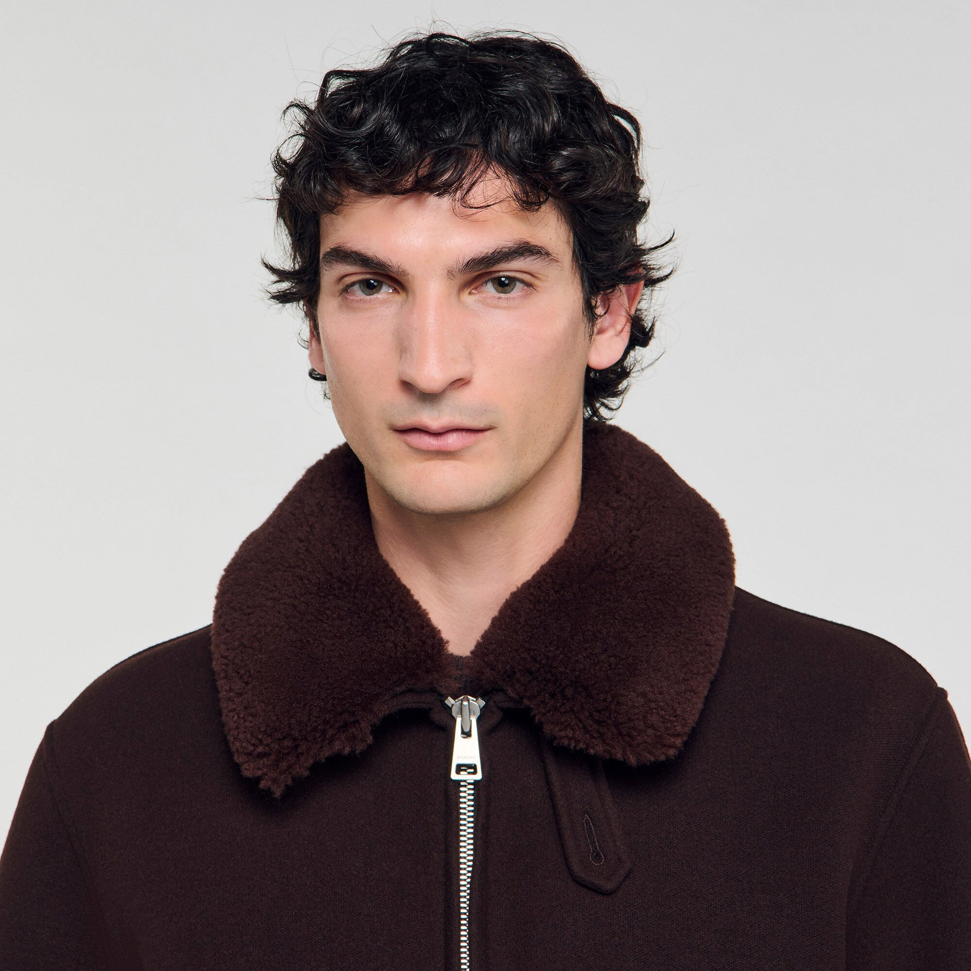 WOOL AVIATOR JACKET WITH SHEARLING - 3
