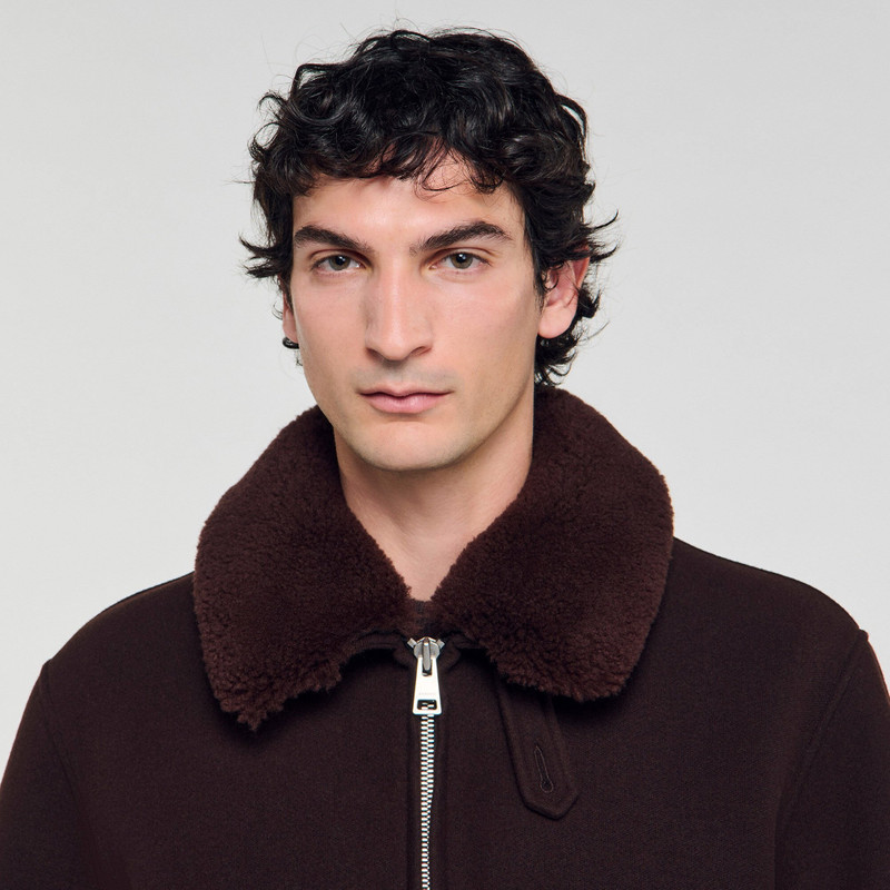 WOOL AVIATOR JACKET WITH SHEARLING 4