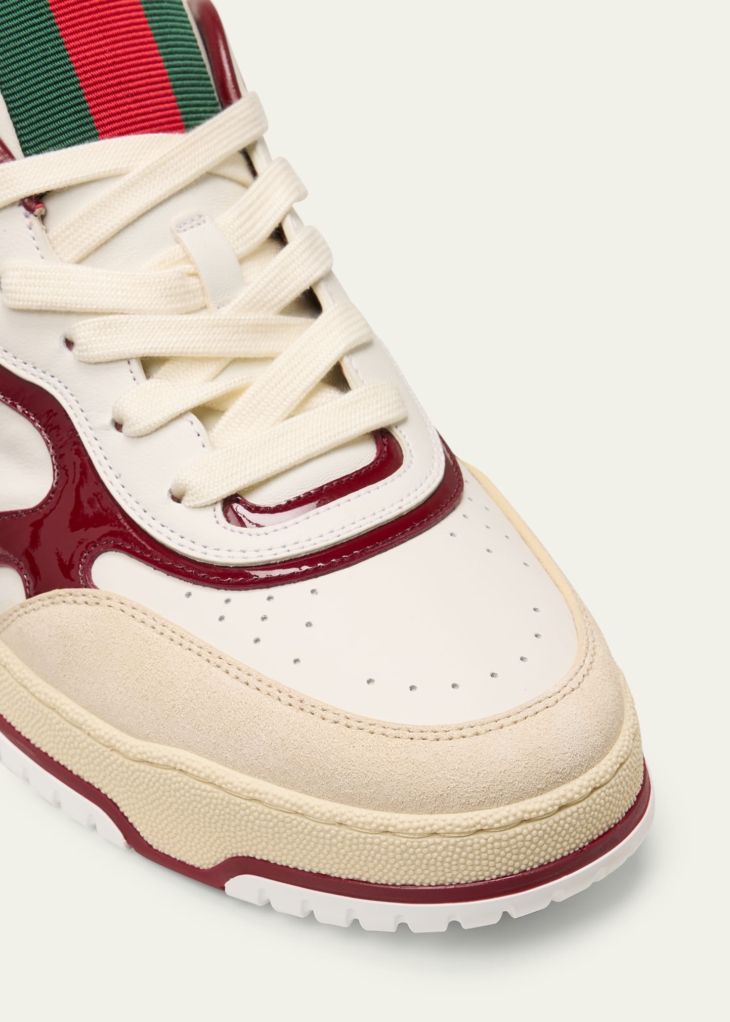 Men's Re-Web Suede and Calf Patent Leather Sneakers - 5