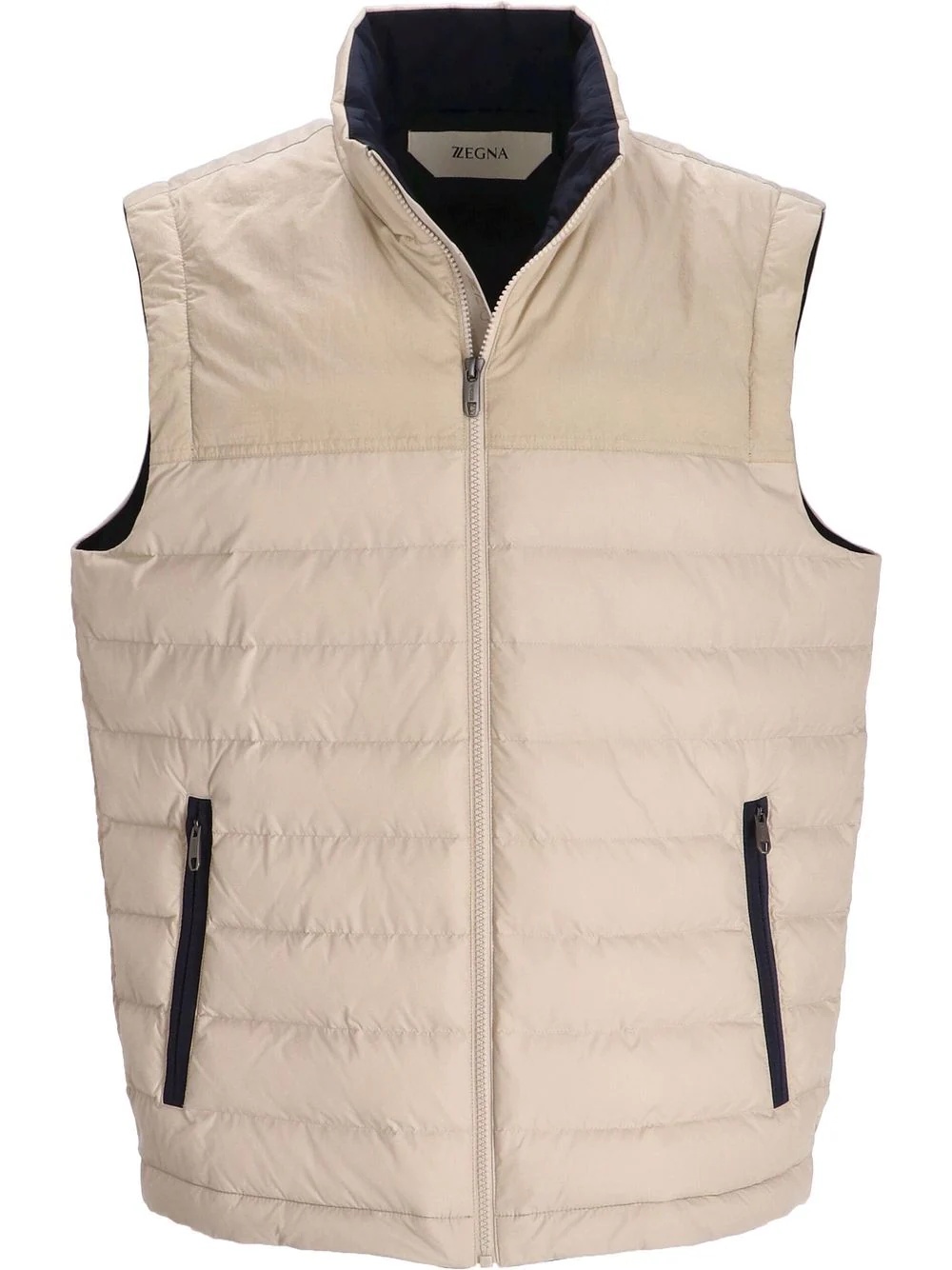 zip-up padded gilet - 1