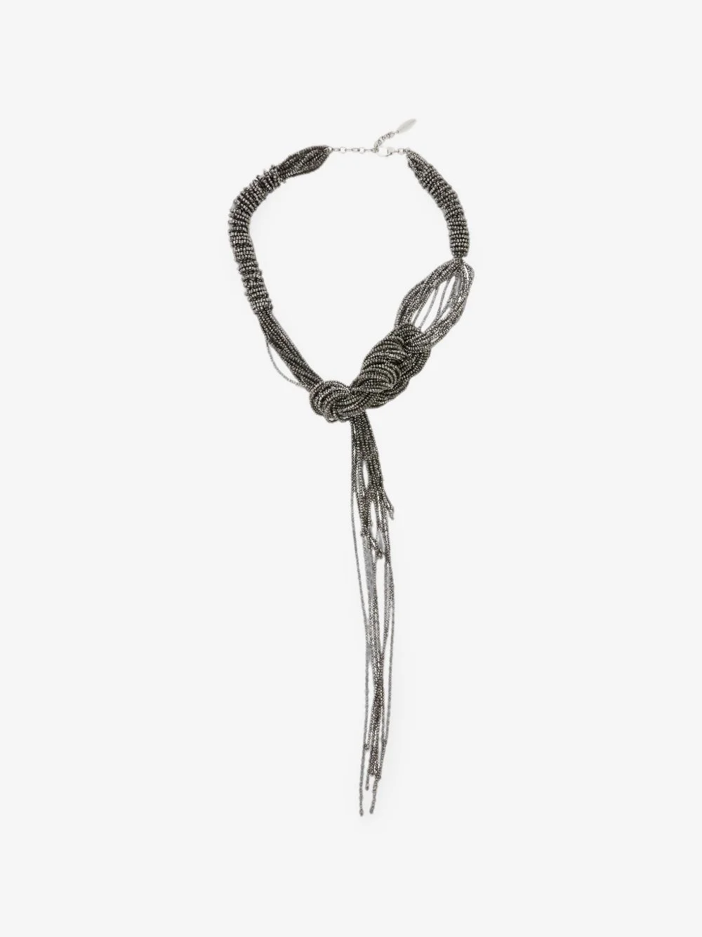 beaded knotted necklace - 1