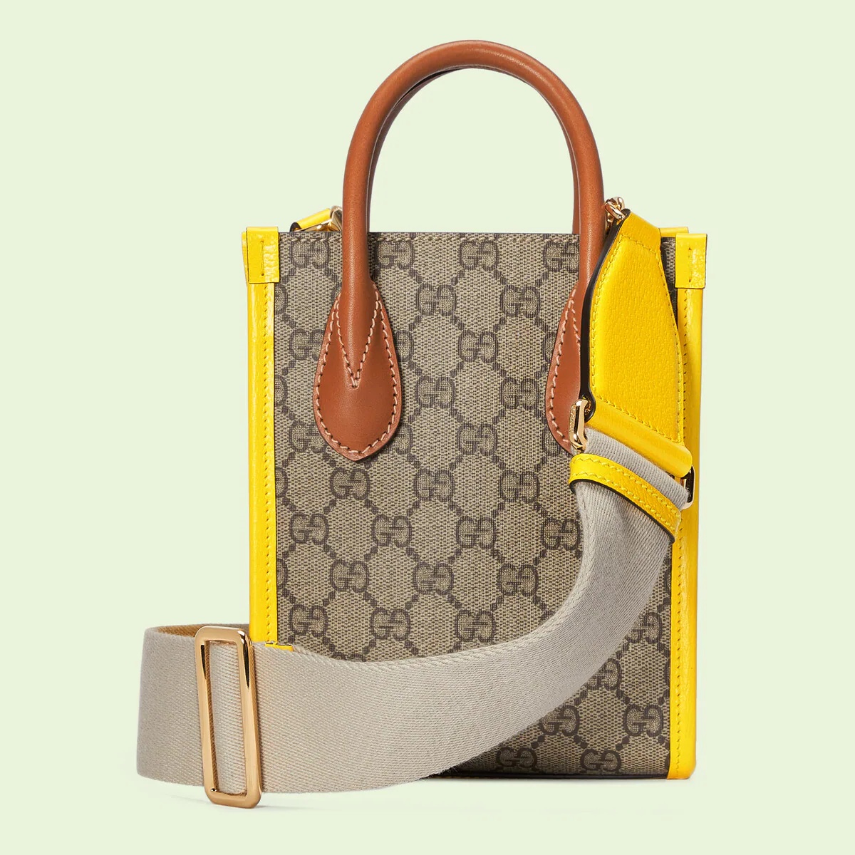 Mini tote bag with Interlocking G heart print - 5