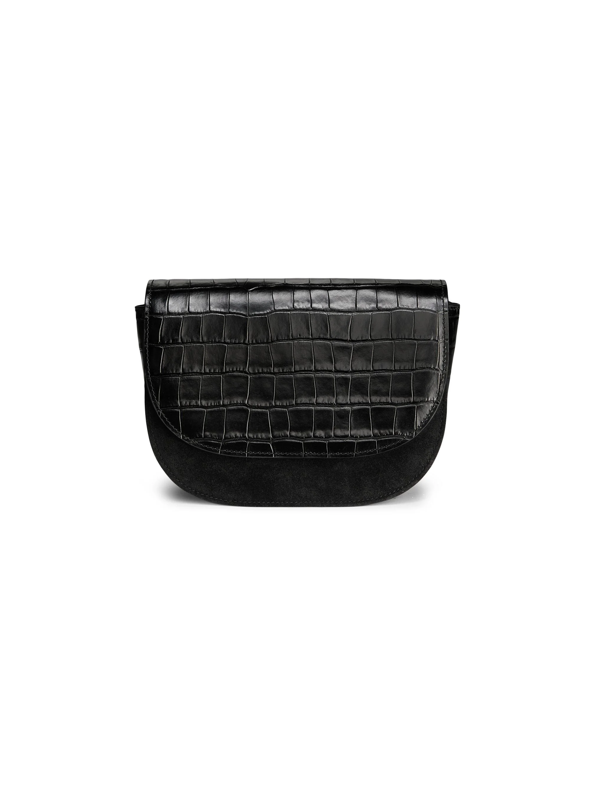 Women's Francoise Leather Clutch - Black - 1