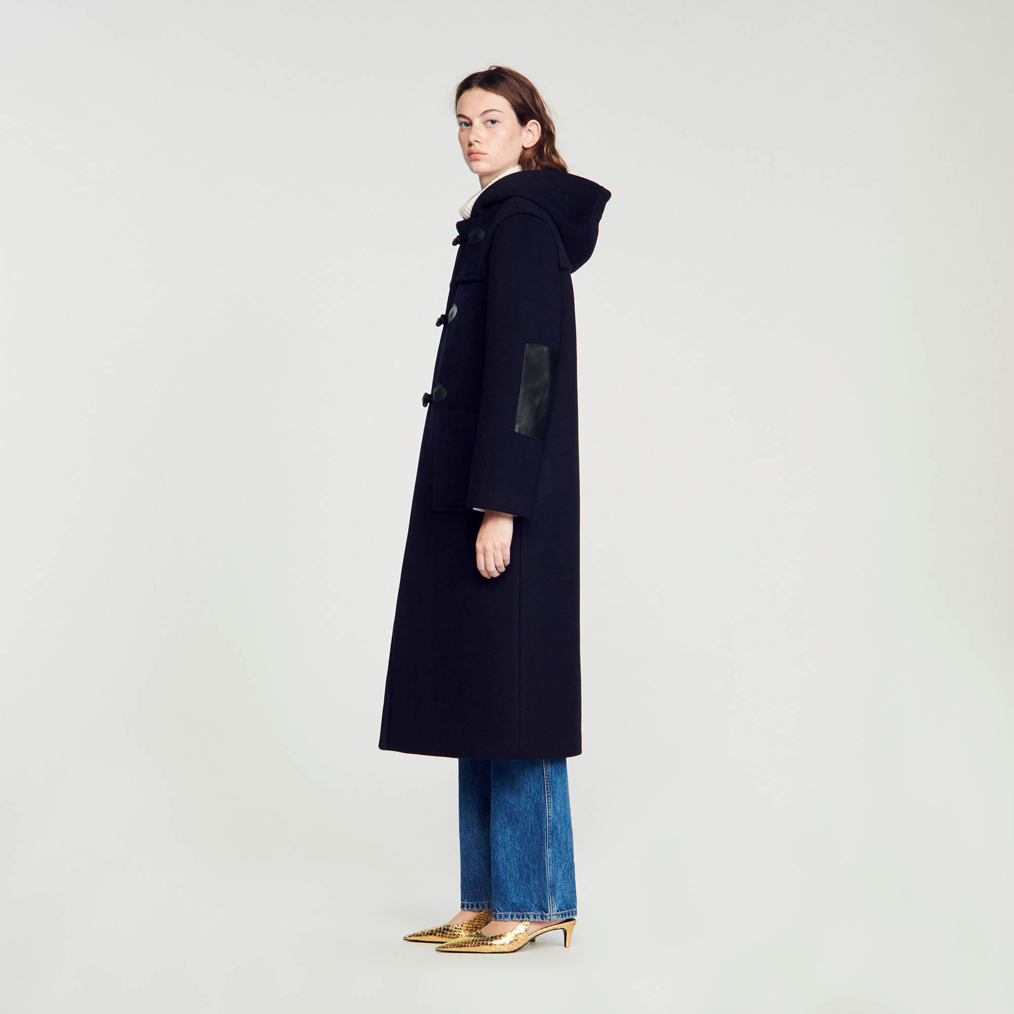 Sandro duffle hot sale coat