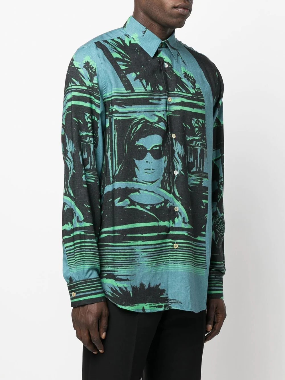 graphic-print long-sleeve shirt - 3