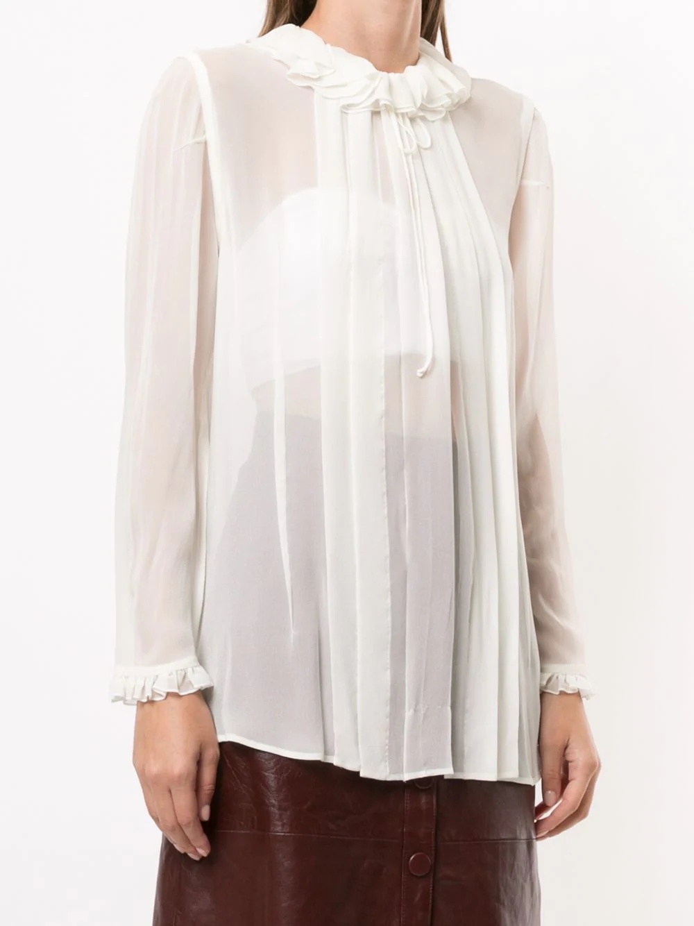 sheer silk blouse - 3