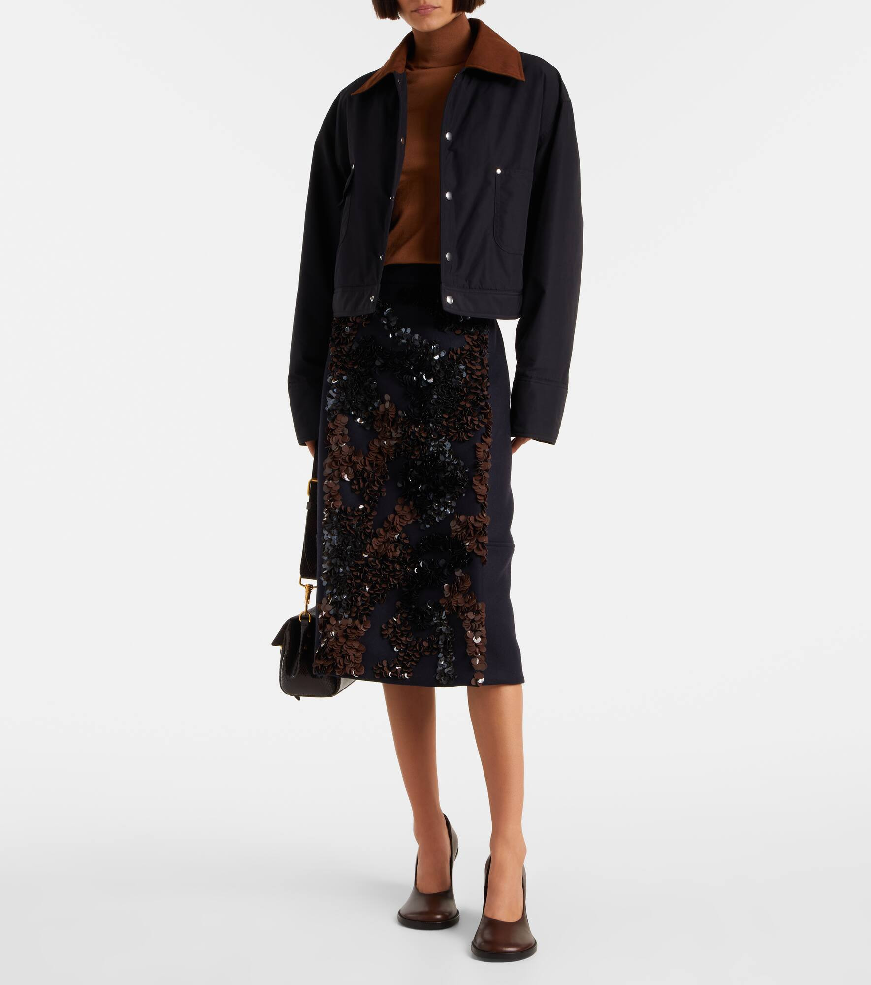 Sequined wool-blend midi skirt - 2