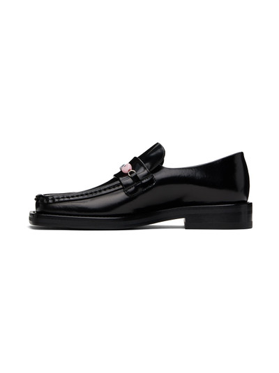 Martine Rose Black Beaded Square Toe Loafers outlook
