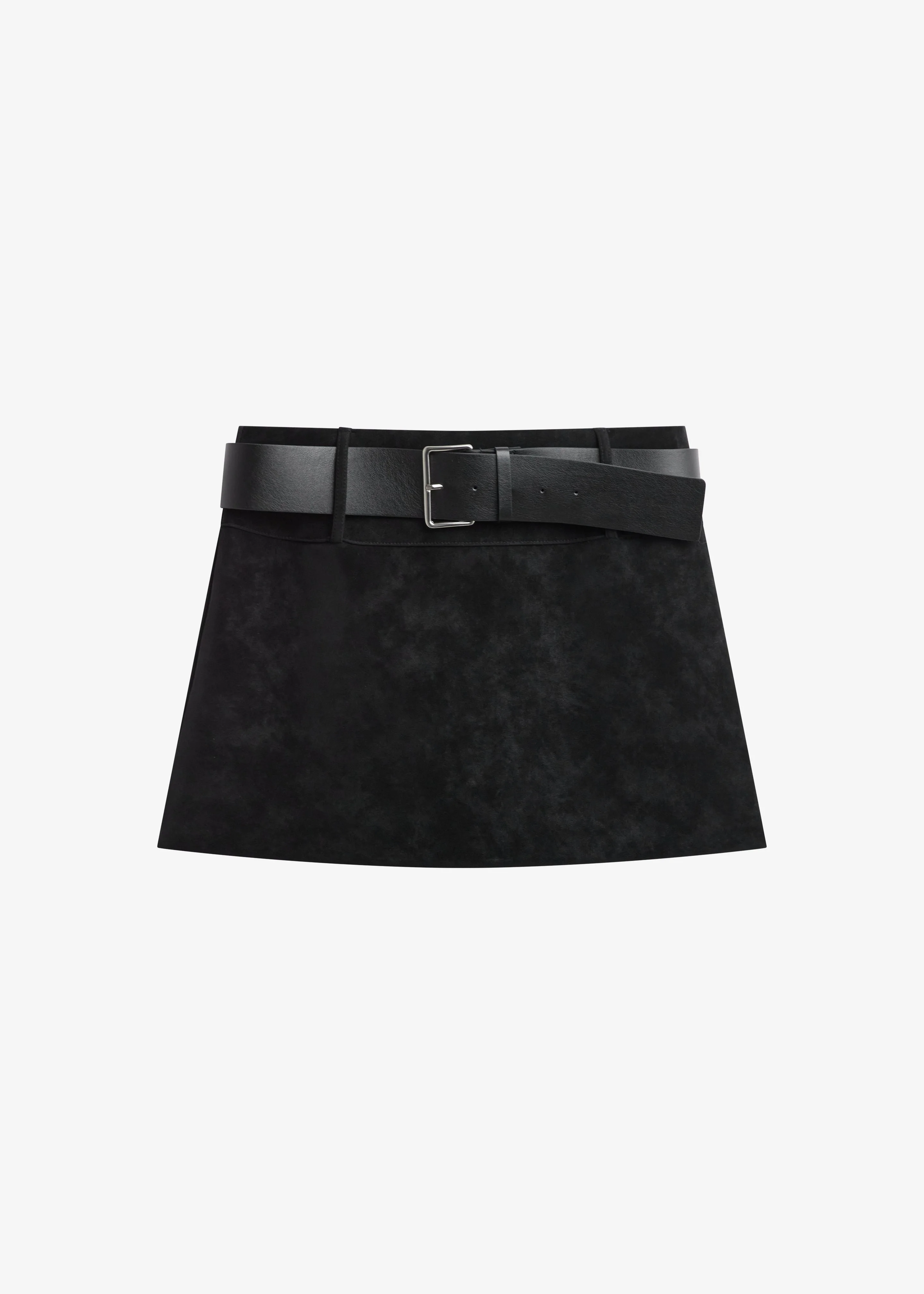 Arosa Belted Mini Skirt - Black - 1
