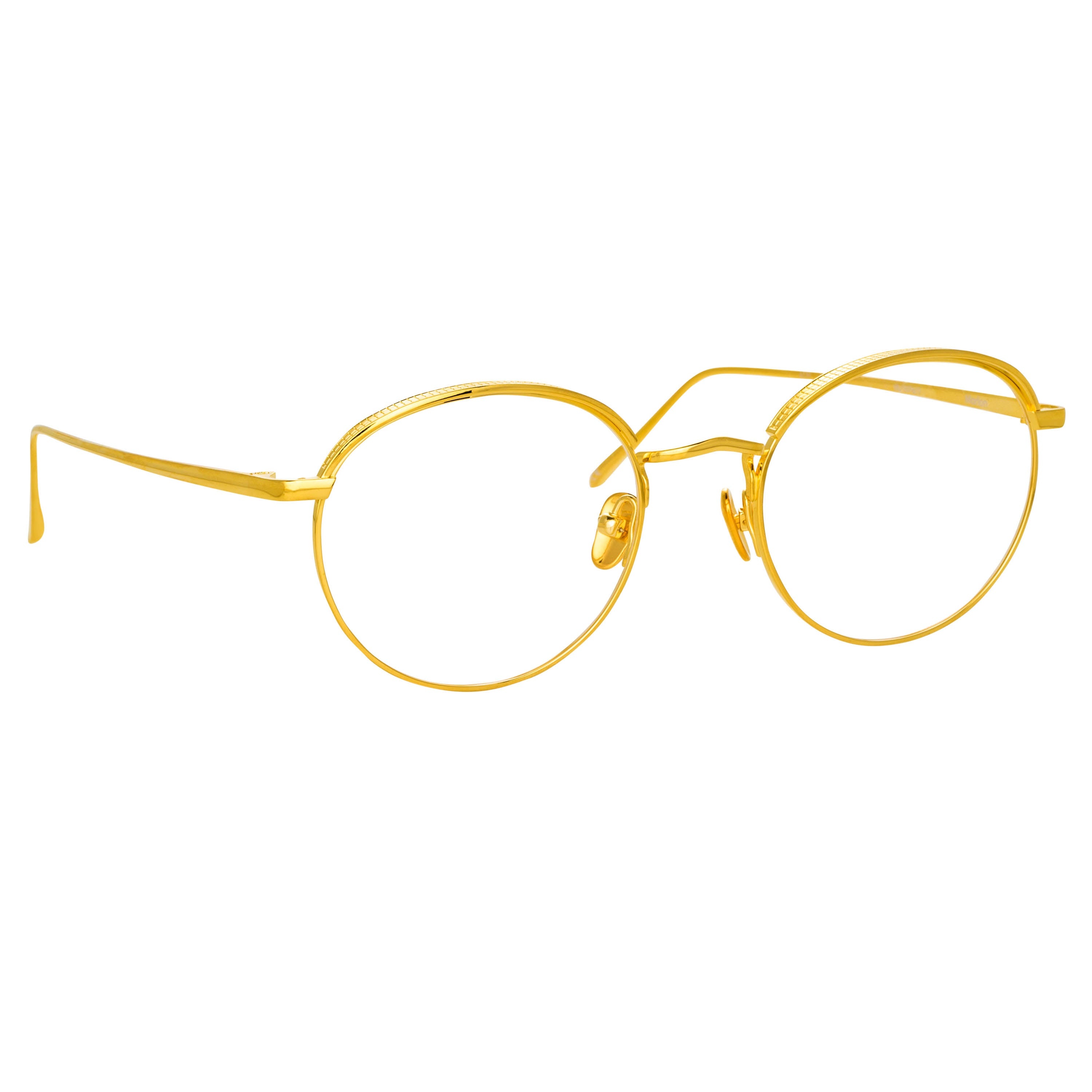 THE MARLON | OVAL OPTICAL FRAME IN YELLOW GOLD (C5) - 3