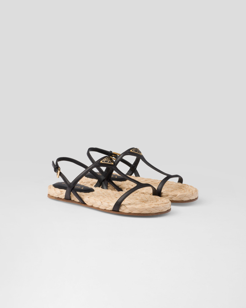 Flat nappa leather sandals 1