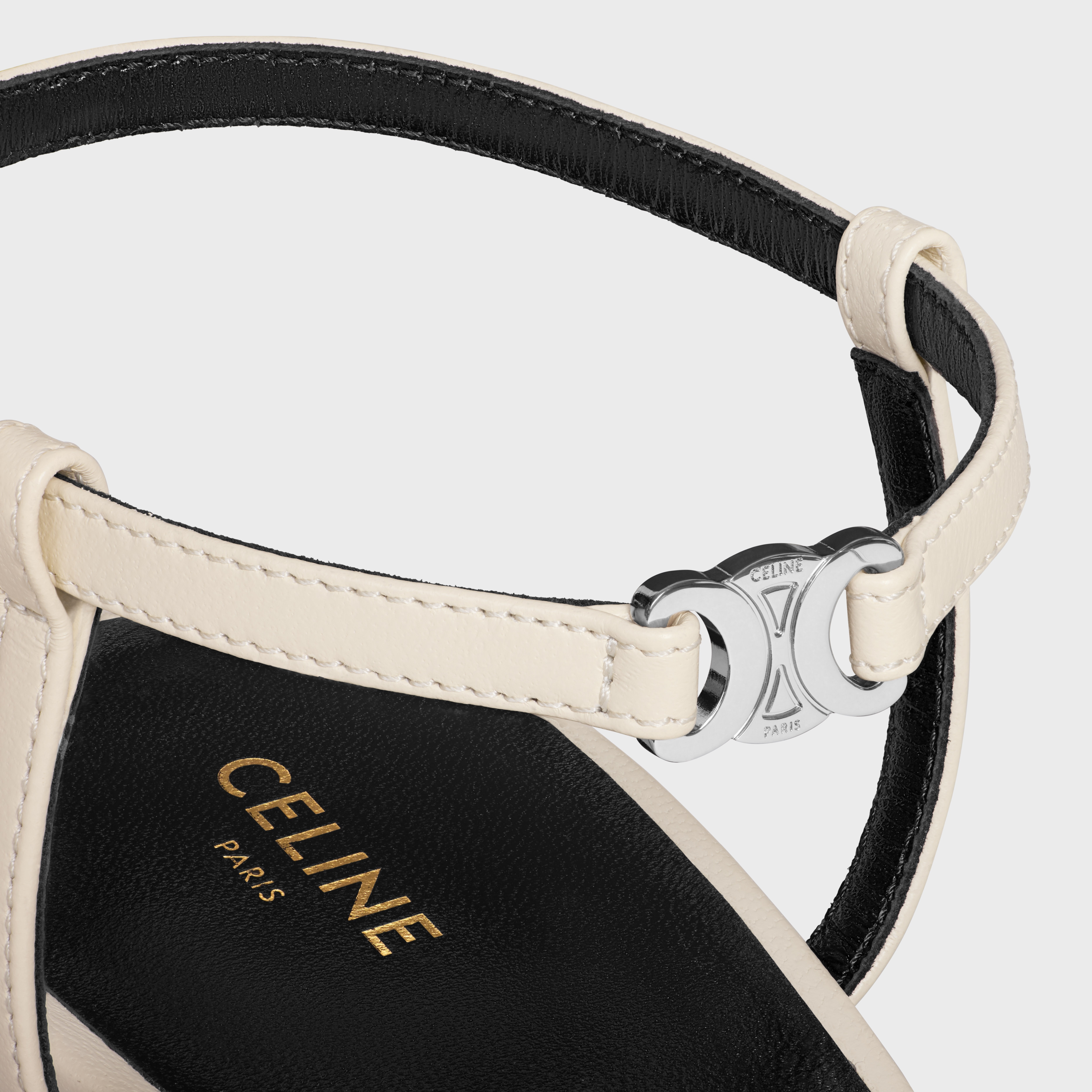 CELINE KITTEN STRAP PUMP in SUEDE GOATSKIN WITH STRASS & LAMBSKIN - 5
