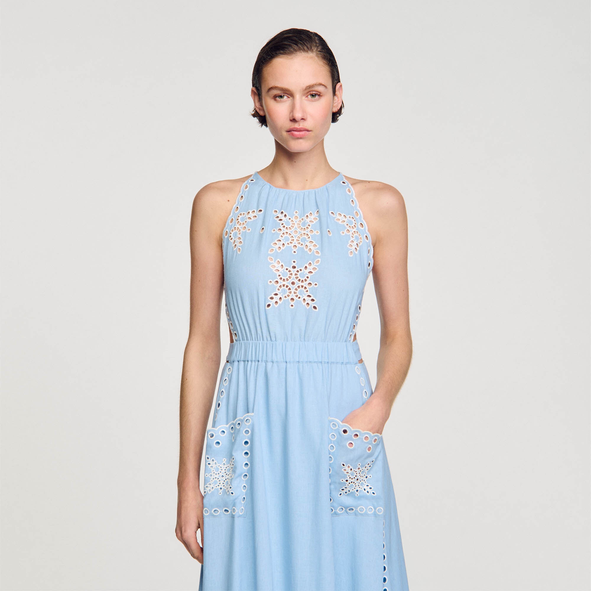 BRODERIE ANGLAISE MAXI DRESS - 5