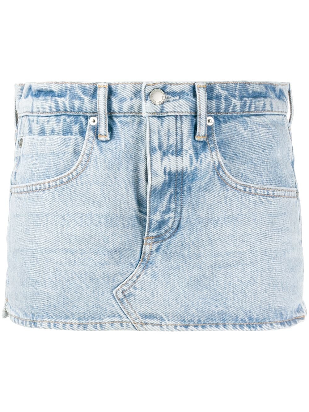 denim short skort - 1