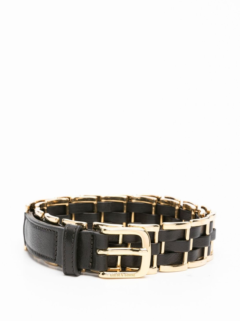 woven leather belt 1